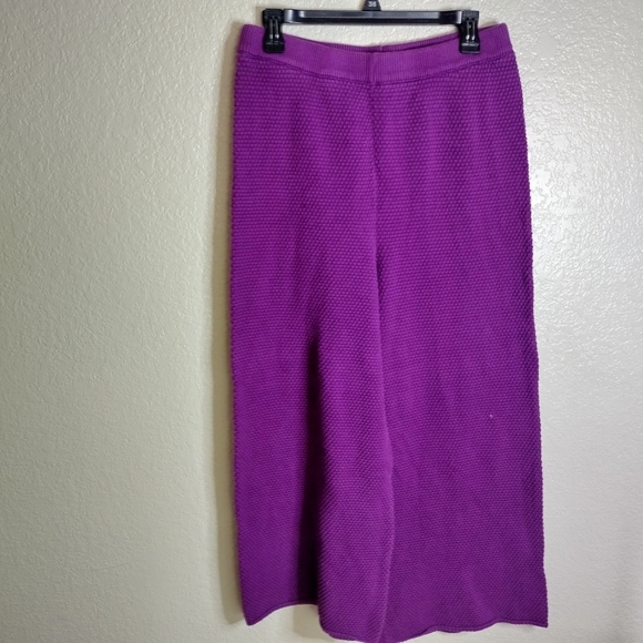Free People Beach Hailee Knit Pull On Pants Purple Sz L - Picture 2 of 10